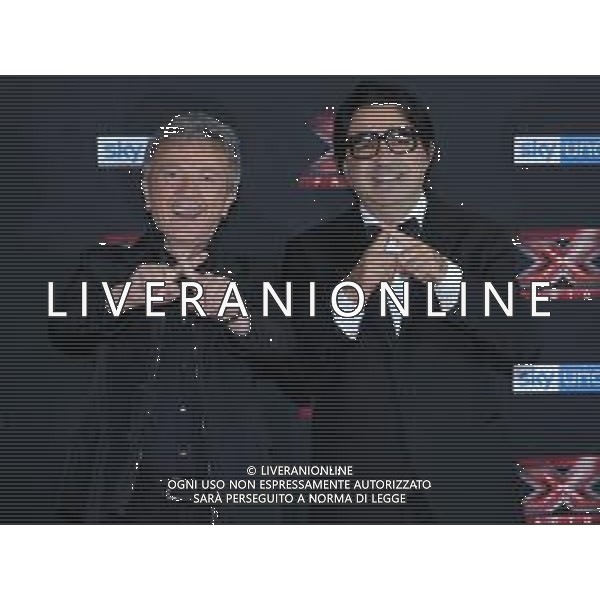 Photocall X Factor XII edizione 2018 Milano - 22.10.2018 Nella Foto: Enzo Ghinazzi Pupo, Elio /Ph.Vitez-Ag. Aldo Liverani