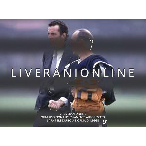 EDOARDO AGNELLI - Retrospettiva Nella foto con l\'allenatore della Juventus Rino Marchesi nel 1986-1987 ©Archivio / AGENZIA ALDO LIVERANI SAS