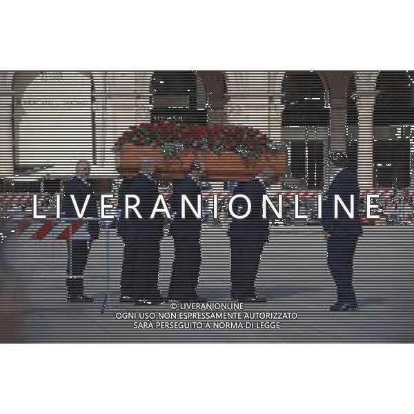 Funerali di Giorgio Squinzi nel Duomo di Milano 07.10.2019 nella foto L\'arrivo del feretro ©Gazzaniga/ AGENZIA ALDO LIVERANI SAS