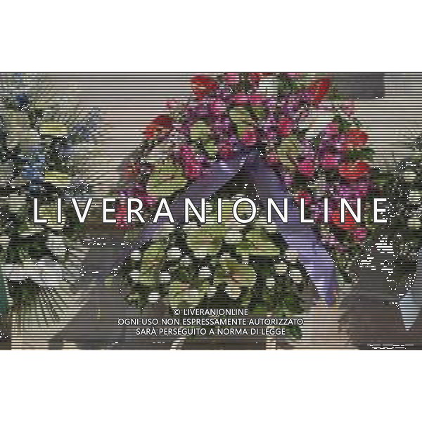 Funerali di Giorgio Squinzi nel Duomo di Milano 07.10.2019 nella foto Corona di fiori della Lega nazionale Serie A ©Gazzaniga/ AGENZIA ALDO LIVERANI SAS