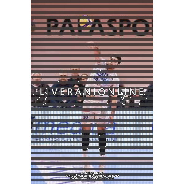 Campionato di Volley Superlega Serie A 2019/2020 Latina, Italia 16/02/2020 Top Volley Latina - Kioene Padova Nella foto: Ezequiel Palacios (Top Volley Cisterna) in battuta