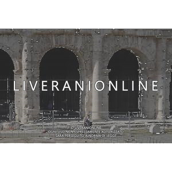 l Colosseo, originariamente conosciuto come Amphitheatrum Flavium, il piu\' grande anfiteatro del mondo, situato nel centro della citta\' di Roma 17.02.2020 nella foto: il cantiere per la ristrutturazione all\'interno del Colosseo ©Claudio Zamagni/Agenzia Aldo Liverani