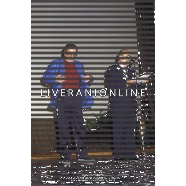 RETROSPETTIVA DI NINO (SATURNINO) MANFREDI, ATTORE E REGISTA ITALIANO NELLA FOTO NEL 1988 CON LELLO BERSANI ©ARCHIVIO / AGENZIA ALDO LIVERANI SAS