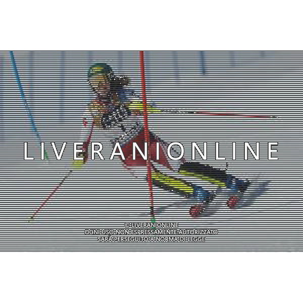 Francesco Scaccianoce/LM - 2021 FIS Alpine World SKI Championships - Slalom - Women - alpine ski race 20 February 2021 - Druscie, cortina (bl), Italy Photo showing: Katharina Liensberger (AUT) is the fastest after the first run @LM/Francesco Scaccianoce AG ALDO LIVERANI SAS