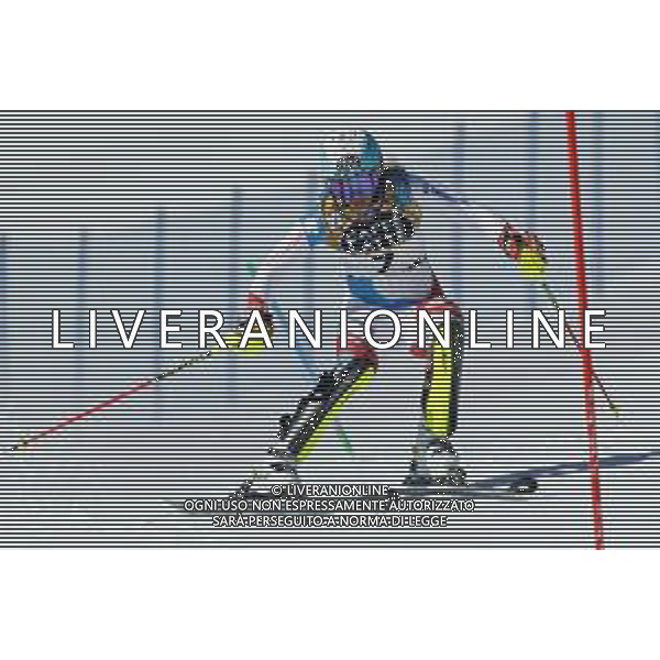 Francesco Scaccianoce/LM - 2021 FIS Alpine World SKI Championships - Slalom - Women - alpine ski race 20 February 2021 - Druscie, cortina (bl), Italy Photo showing: Wendy Holdener (SUI) in action. She is the third fastest after the first run @LM/Francesco Scaccianoce AG ALDO LIVERANI SAS