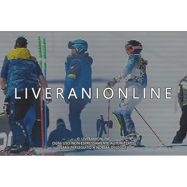 Francesco Scaccianoce/LM - 2021 FIS Alpine World SKI Championships - Slalom - Women - alpine ski race 20 February 2021 - Druscie, cortina (bl), Italy Photo showing: Paula Moltzan (USA) is out of the race @LM/Francesco Scaccianoce AG ALDO LIVERANI SAS