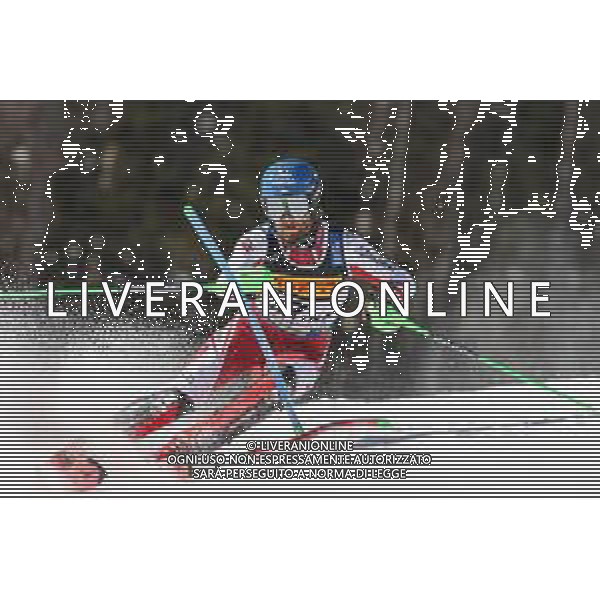Luca Tedeschi/LM - 2021 FIS Alpine World SKI Championships - Slalom - Men - alpine ski race 21 February 2021 - Druscie, cortina (bl), Italy Photo showing: Marco SCHWARZ (AUT) @LM/Luca Tedeschi AG ALDO LIVERANI SAS