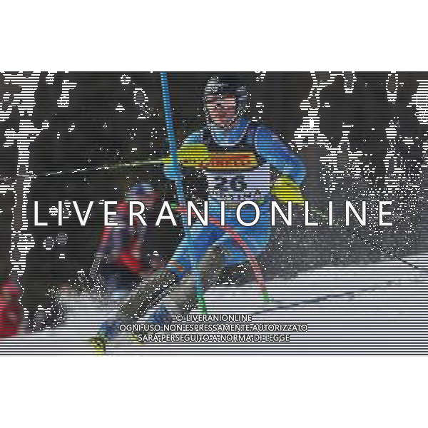 Luca Tedeschi/LM - 2021 FIS Alpine World SKI Championships - Slalom - Men - alpine ski race 21 February 2021 - Druscie, cortina (bl), Italy Photo showing: Giuliano RAZZOLI (ITA) @LM/Luca Tedeschi AG ALDO LIVERANI SAS