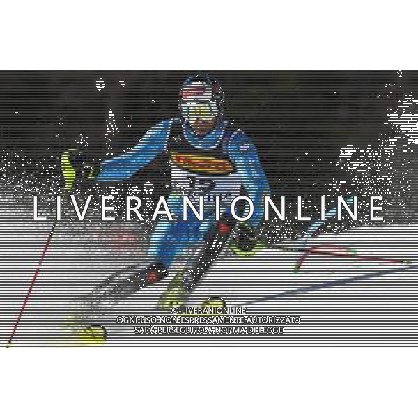 Luca Tedeschi/LM - 2021 FIS Alpine World SKI Championships - Slalom - Men - alpine ski race 21 February 2021 - Druscie, cortina (bl), Italy Photo showing: Manfred MOELEGG (ITA) @LM/Luca Tedeschi AG ALDO LIVERANI SAS