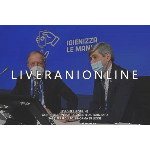 ROME, ITALY - FEBRUARY 22: (L-R) AIA President Renzo Ulivieri and CAN President Alfredo Trentalange attend the FIGC Elective Assembly at Cavalieri Waldorf Astoria Hotel on February 21, 2021 in Rome, Italy. (Photo by Paolo Bruno/Getty Images) Ufficio Stampa Figc /Agenzia Aldo Liverani Sas