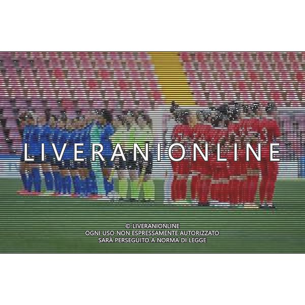 GriffoniE/LMedia - Women&#39;s World Cup 2023 Qualifiers - Italy vs Moldova - FIFA World Cup 17 September 2021 - Nereo Rocco stadium, Trieste, Italy Photo showing: Both teams during the national anthems @GriffoniE/LMedia/AGENZIA ALDO LIVERANI SAS
