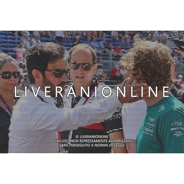 (L to R): Mohammed Bin Sulayem (UAE) FIA President with Sebastian Vettel (GER) Aston Martin F1 Team. 28.05.2022. Formula 1 World Championship, Rd 7, Monaco Grand Prix, Monte Carlo, Monaco, Qualifying Day. - www.xpbimages.com, EMail: requests@xpbimages.com © Copyright: Batchelor / XPB Images/AGENZIA ALDO LIVERANI SAS - ITALY ONLY EDITORIAL USE ONLY