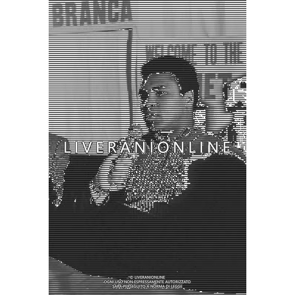 Milano Ottobre 1971 Muhammad Ali\' (Cassius Clay) pugile ph archivio giovanni liverani/agenzia aldo liverani