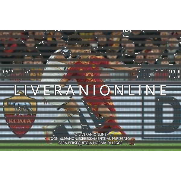 Stephan El Shaarawy of AS Roma and Valentin Gendrey of US Lecce during the Italian soccer Serie A match AS Roma vs US Lecce on November 5, 2023 at Olympic Stadium in Rome, Italy. Photo by Emmanuele Mastrodonato/ag. Aldo Liverani sas