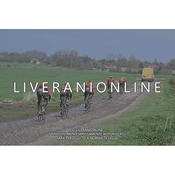 04-04-2024 Allenamento Paris - Roubaix 2024; 2024, Uno X - Mobility; Orchies; ©SIROTTI / AGENZIA ALDO LIVERANI SAS