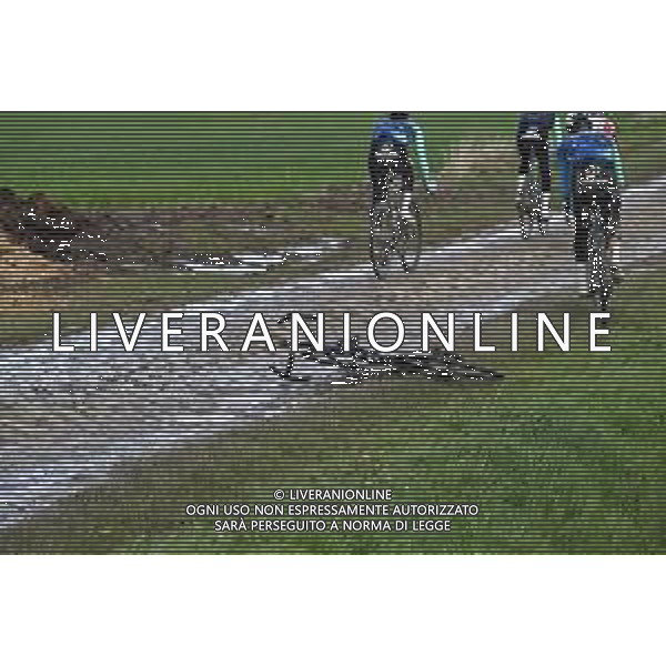 04-04-2024 Allenamento Paris - Roubaix 2024; 2024, Decathlon - Ag2r La Mondiale; Orchies; ©SIROTTI / AGENZIA ALDO LIVERANI SAS