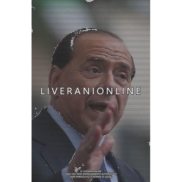Como 16 maggio 2007 Comizio elettorale di Berlusconi Silvio in piazza Duomo a Como nella foto: Berlusconi Silvio foto Andry / Ag. Aldo Liverani
